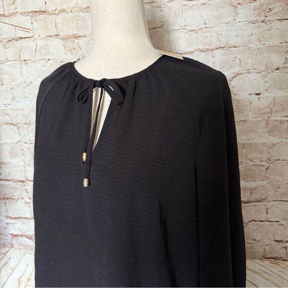 Michael Kors crinkle blouse top flare sleeve - Picture 4 of 10